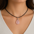 Ciondolo in Quarzo Rosa Naturale