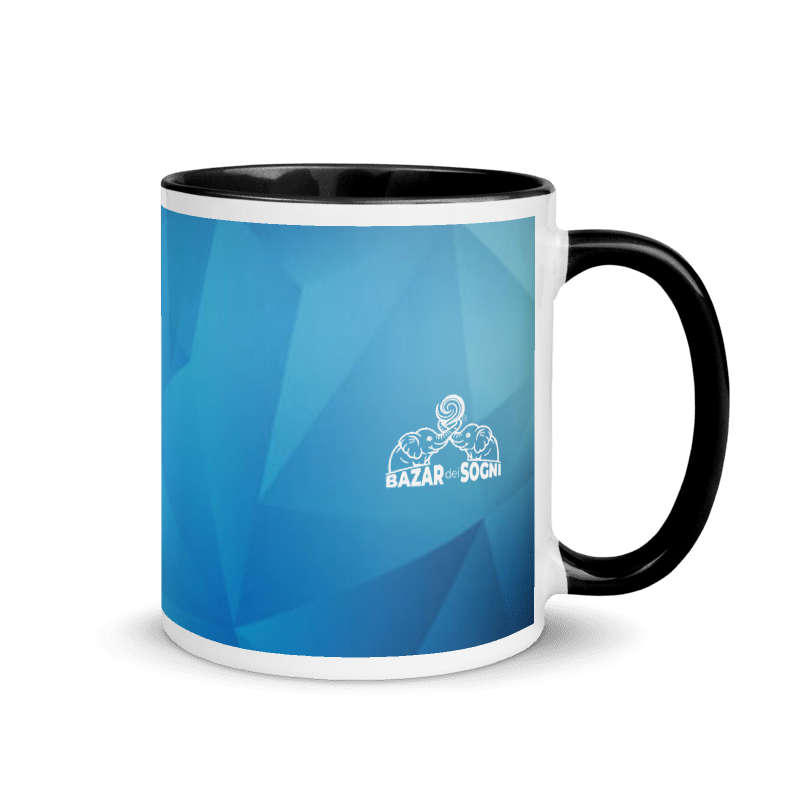 Tazza Mano di Fatima Azul Geometric con interno in Smalto a contrasto