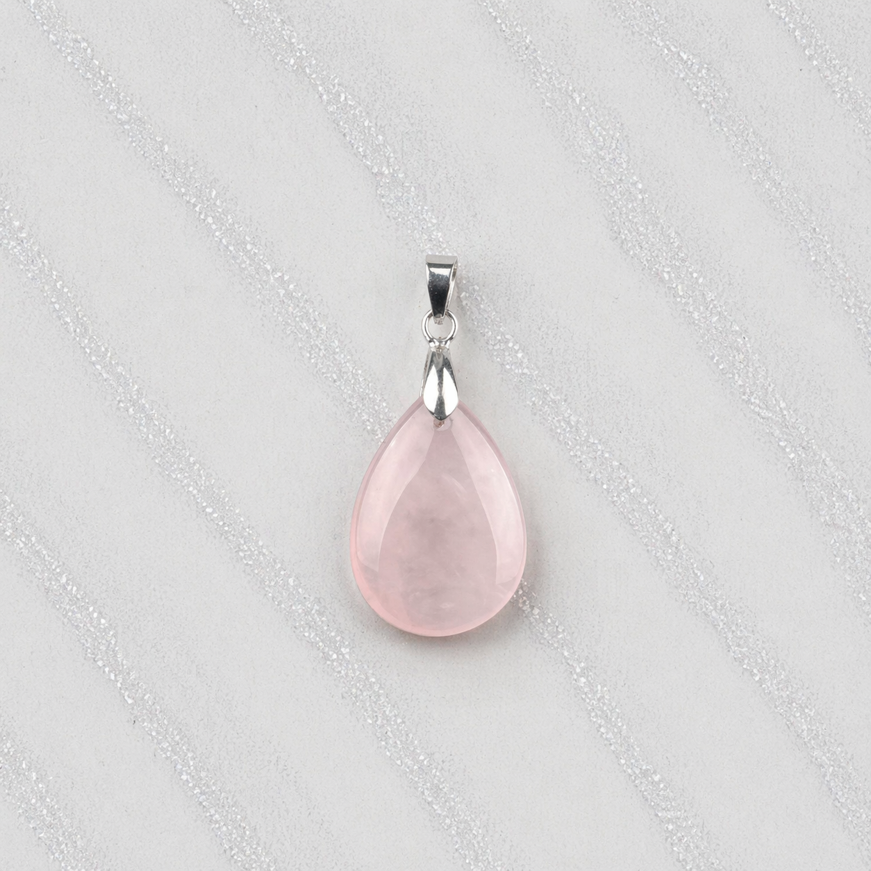 Ciondolo in Quarzo Rosa Naturale