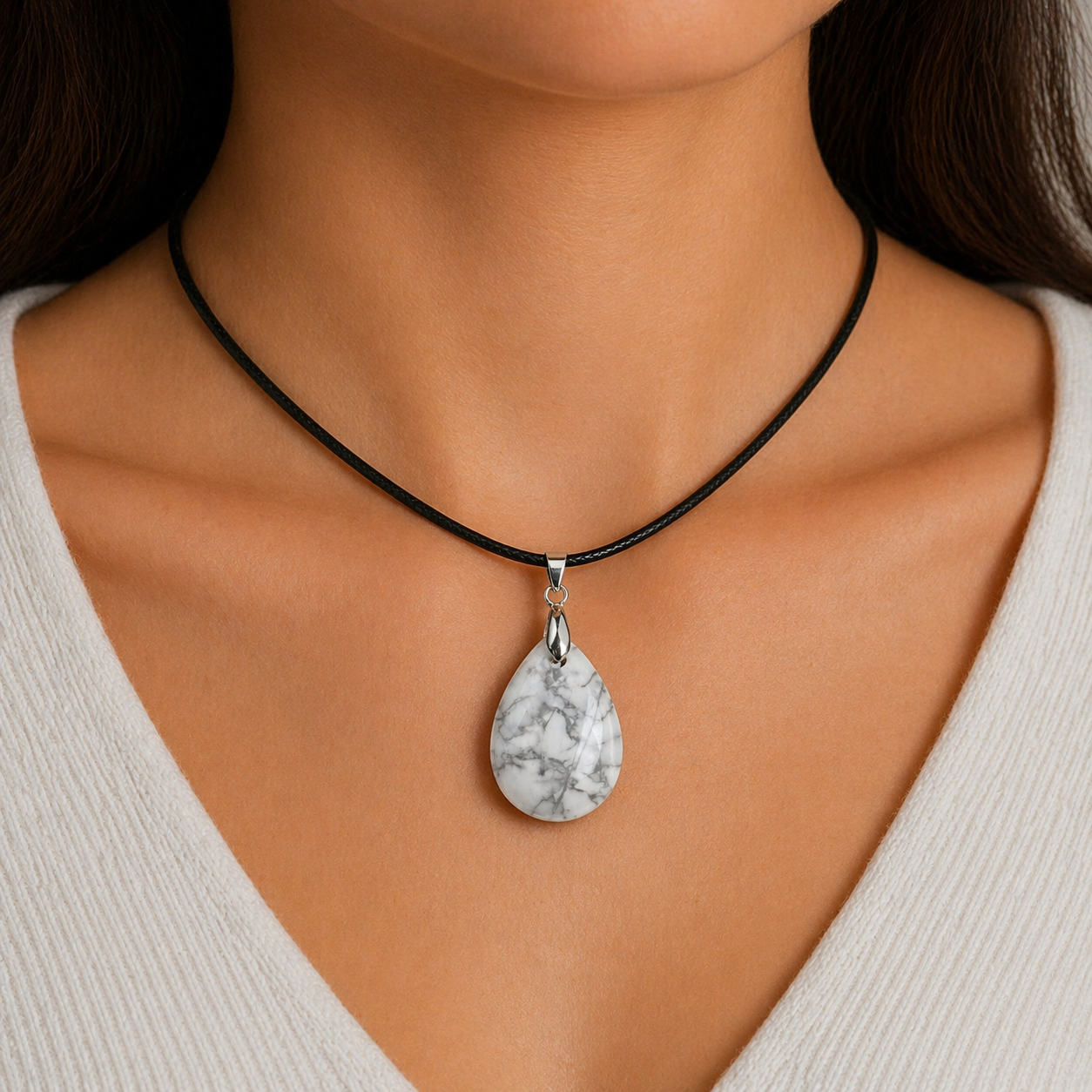 Ciondolo in Howlite Naturale