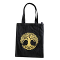 Borsa Tote Nera con soggetti Tibetani 07 - Albero della Vita