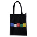 Borsa Tote Nera con soggetti Tibetani 12 Bandierine Tibetane 1