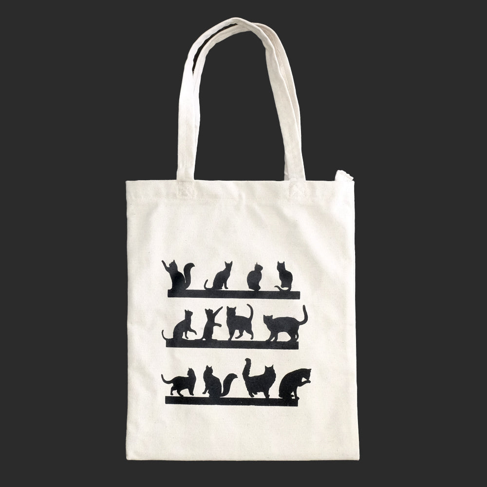 Borsa Tote Bianca con soggetti Tibetani 11 - Gatti