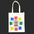 Borsa Tote Bianca con soggetti Tibetani 13 - Bandierine Tibetane 2