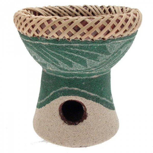 Bruciatore in terracotta e sabbia colorata cm.9x8