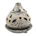 Bruciatore Stupa Shite wash in terracotta cm.9x.10