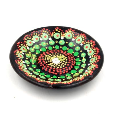 Bruciatore a piattino "New Dot" per bastoncini e carta in terracotta cm.10
