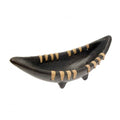Bruciatore a barca in terracotta in rattan cm.19x7