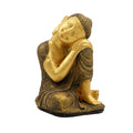 Budda "Relax" in Sandstone cm.14x13 h.cm.23 - Go+Go (Oro + Oro)