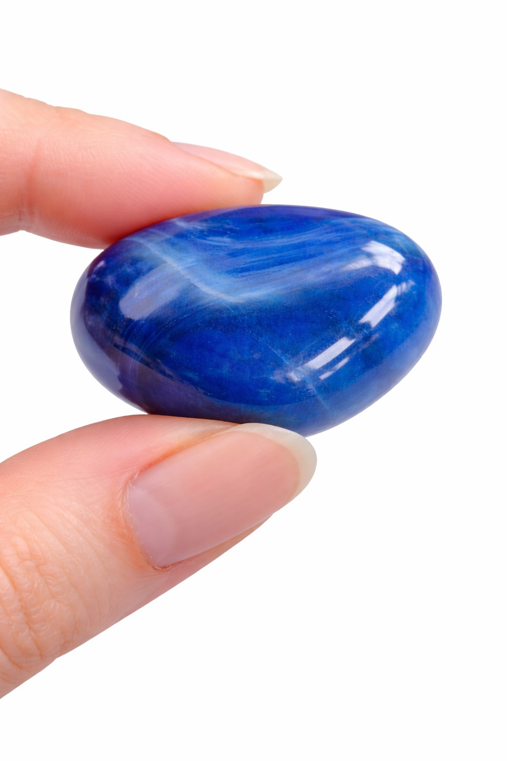 Agata Blu Pietra Levigata e Burattata