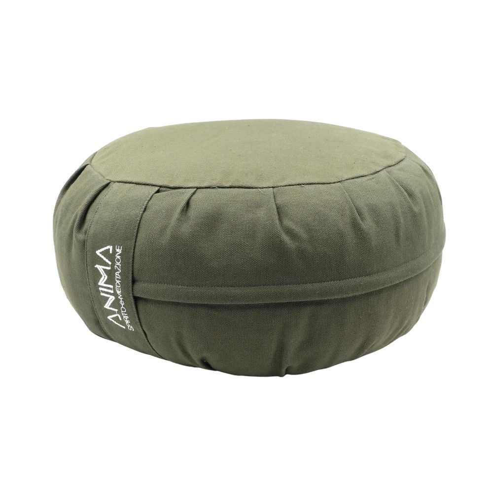 Cuscino Zafu "ANIMA" sfoderabile con Bio Kapok - 05 -Verde Bosco