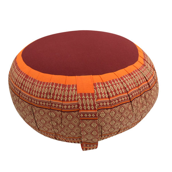 Cuscino Zafu "ANIMA" per Meditazione e Yoga con Maniglia cm.40 - 08 - Bordeux-Arancione