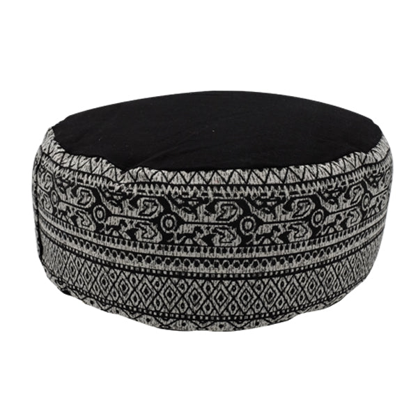 Cuscino "ANIMA" sfoderabile decorato con Pula di Semi Vari - 01-Nero