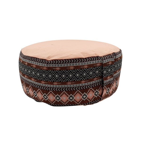 Cuscino "ANIMA" sfoderabile decorato con pula di semi vari - 07-Rosa