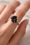 Anello con Ossidiana Grezza Naturale