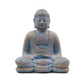 Budda "Dhyana Mudra" in Sandstone cm.17x12,5 h.cm.21 - Blu+G (Blu + Oro)
