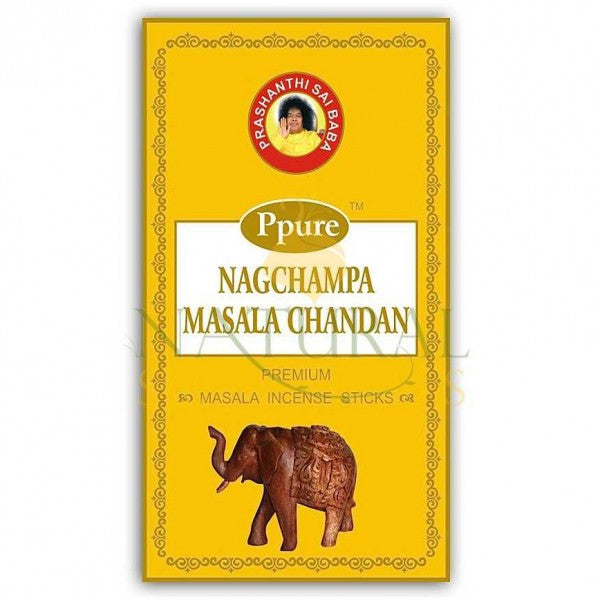 Incenso Indiano PPURE NAGCHAMP MASALA CHANDAN 12 bustine