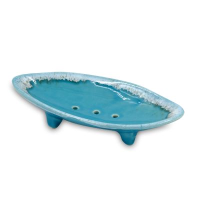 PORTASAPONE "OVALE CON SUPPORTI" IN CERAMICA CM.16X7.5 MIX COLOUR