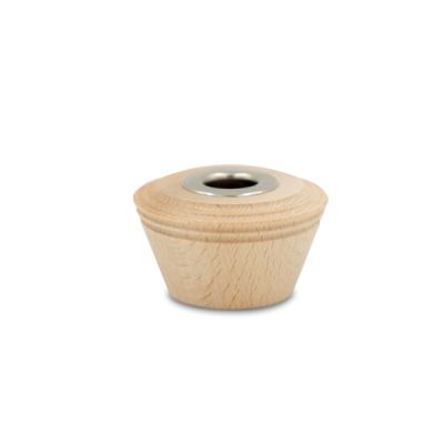 TAPPO CONICO RIGATO IN LEGNO + ANELLO mm.51x28