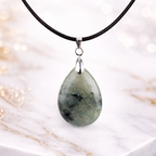 Ciondolo Goccia in Labradorite Grigia Naturale