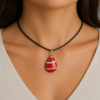 Ciondolo in Diaspro Rosso Striato Naturale