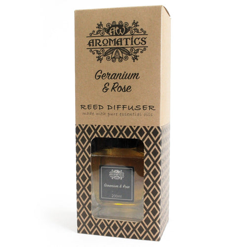 Diffusore di Olii essenziali di Geranio & Rosa 200ml