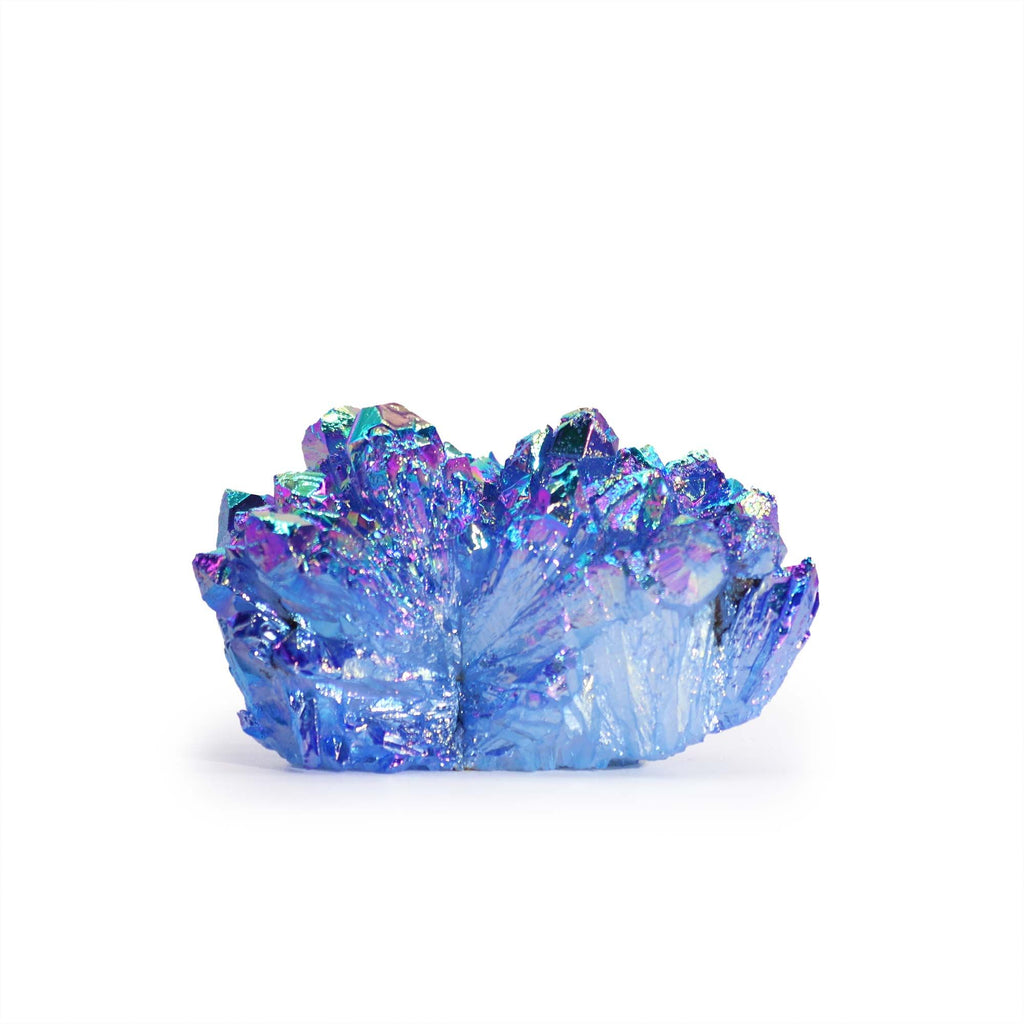 Quarzo Naturale Trattato – Aura Aqua Halo Quartz (circa 100–150 g, 7–10 cm)