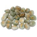Rune Avventurina Verde Set da 25 Rune con Sacca Personalizzata
