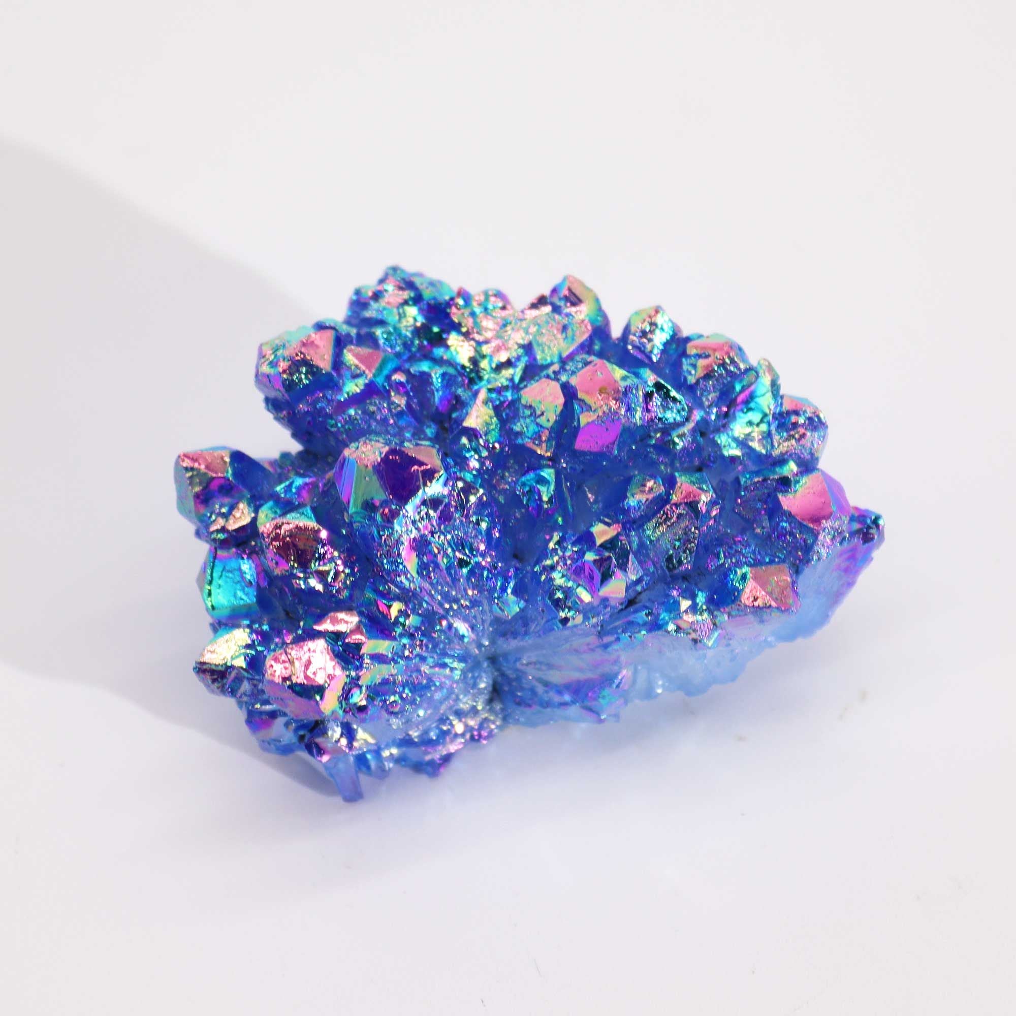 Quarzo Naturale Trattato – Aura Aqua Halo Quartz (circa 100–150 g, 7–10 cm)
