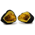 Geode di Calcite Roccia Nera e Giallo