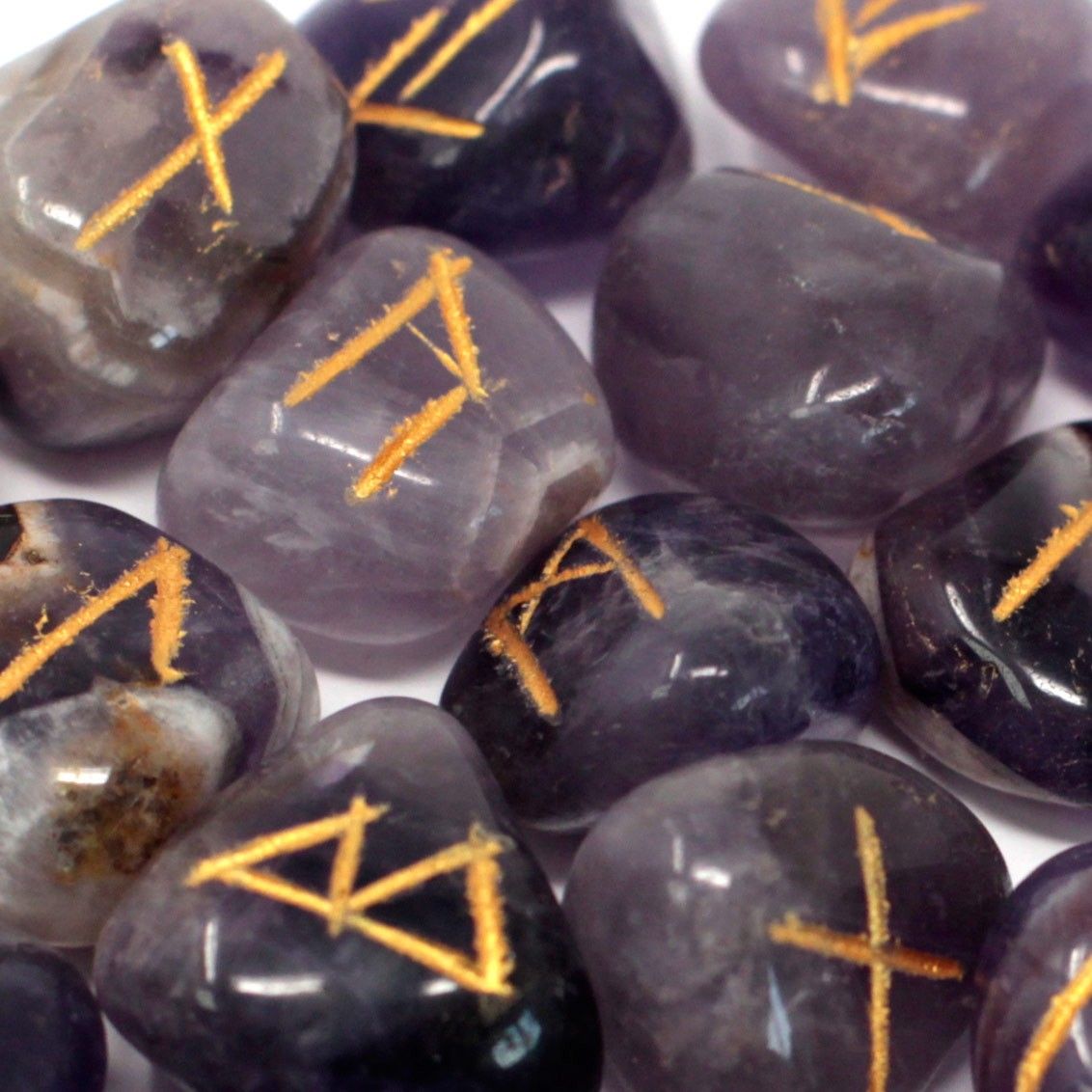 Rune Ametista Set da 25 Rune con Sacca Personalizzata