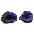 Geode di Calcite è una Roccia Nera e Blu Cobalto