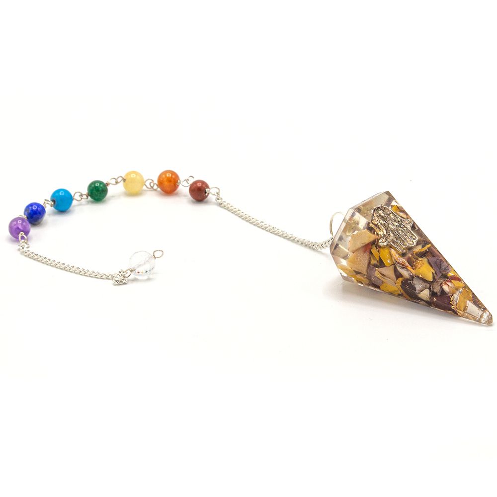 Pendolino in Orgonite Hamsa