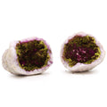 Geode di Calcite Roccia Naturale Rosa e Oro