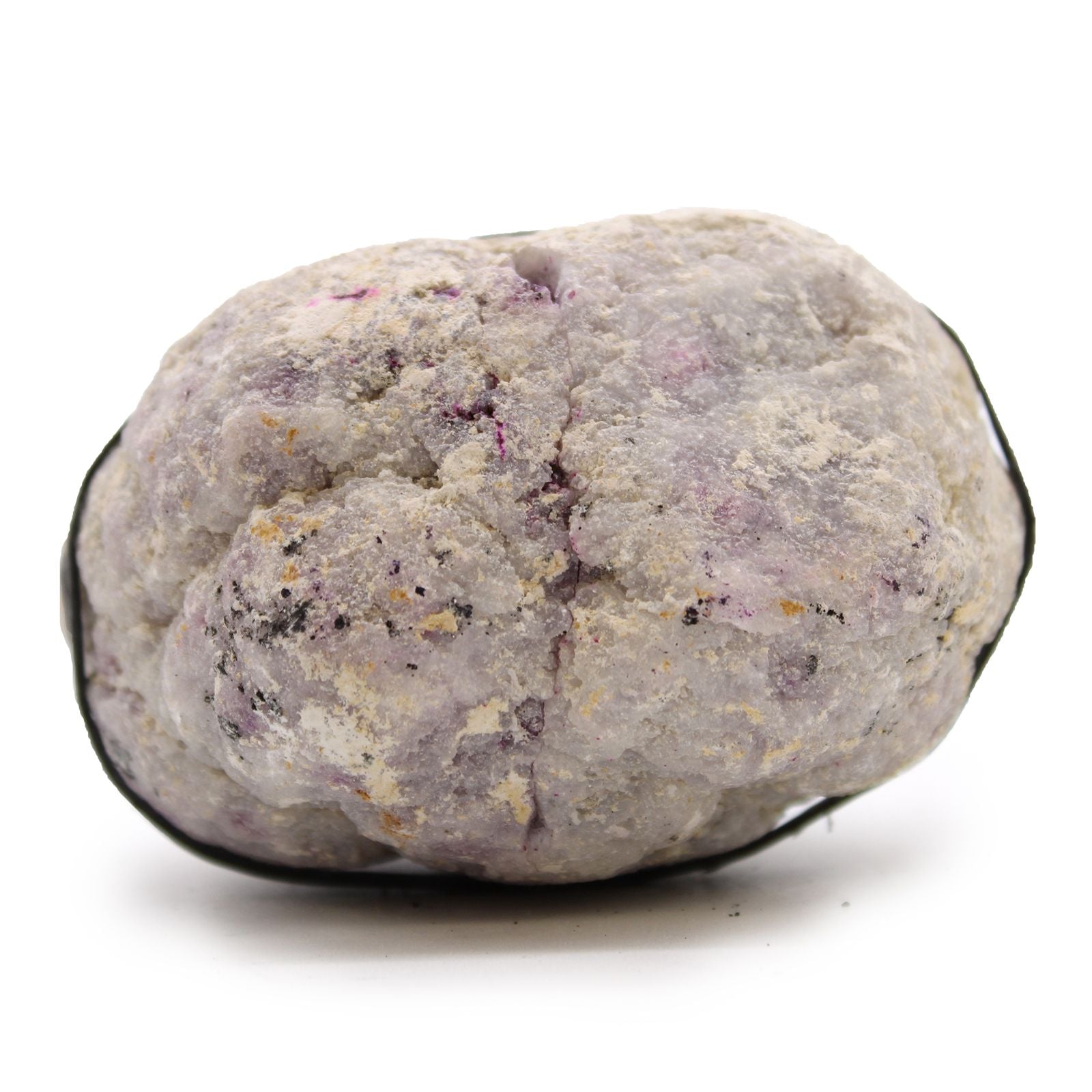 Geode di Calcite Roccia Naturale Rosa e Oro