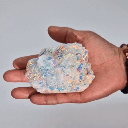 Quarzo Naturale Aura Angel di grandi dimensioni (circa 300-450 g, 8-15 cm)