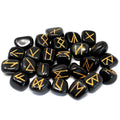 Rune Agata Nera Set da 25 Rune con Sacca Personalizzata