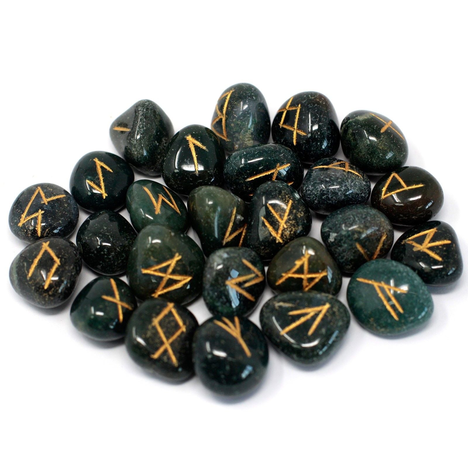 Rune Eliotropio Set da 25 Rune con Sacca Personalizzata