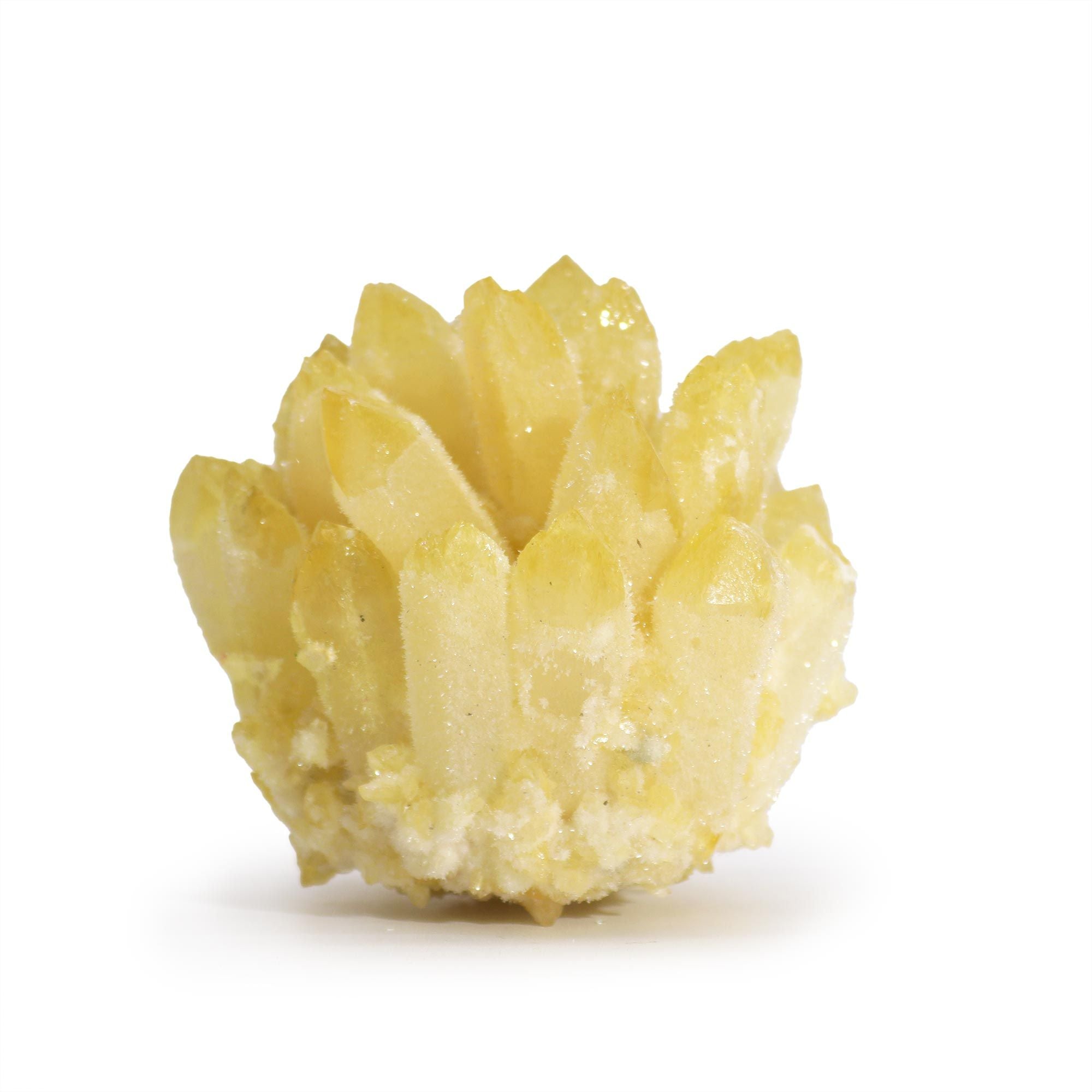 Cluster di Quarzo Naturale – Yellow Ghost Quartz (circa 250–300 g, 8 cm)
