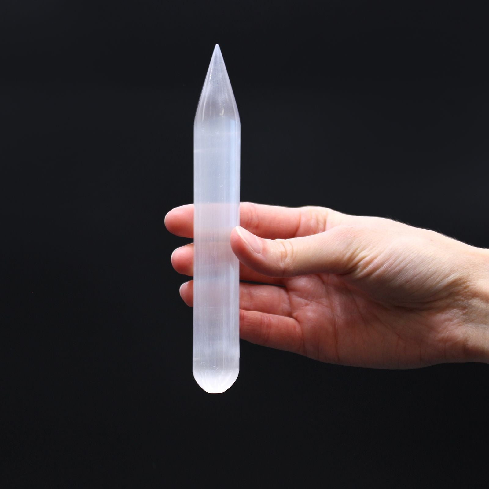 Bacchetta di Selenite a Punta Singola da 16 cm