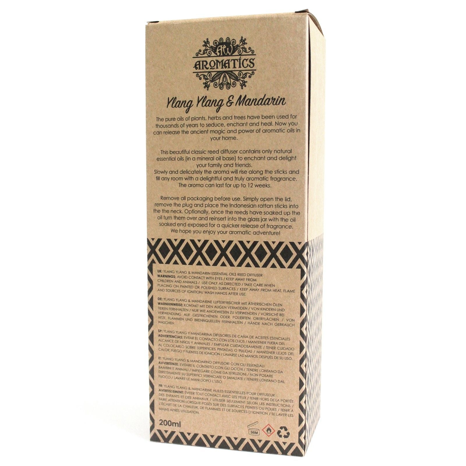 Diffusore di Olii essenziali di Ylang Ylang & Mandarino 200ml