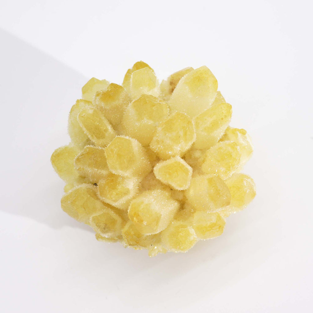 Cluster di Quarzo Naturale – Yellow Ghost Quartz (circa 250–300 g, 8 cm)
