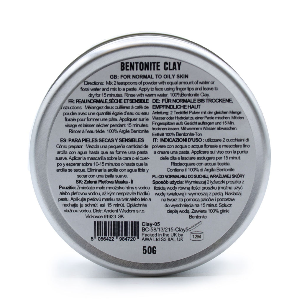 Maschera Viso alla Bentonite 50g