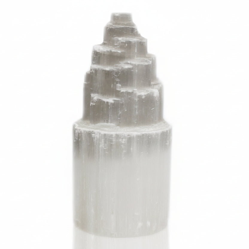 Lampada Torre in Selenite Naturale 20 cm