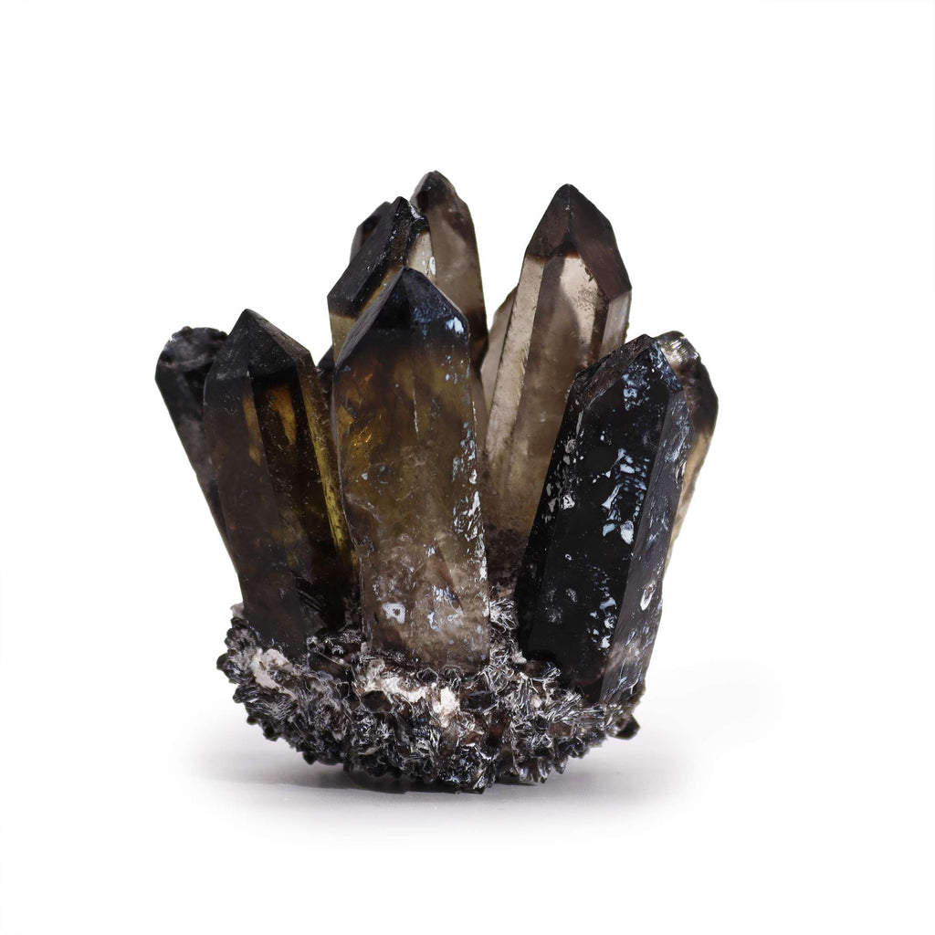 Cluster di Quarzo Naturale – Smoky Ghost Quartz (circa 250–300 g, 8 cm)