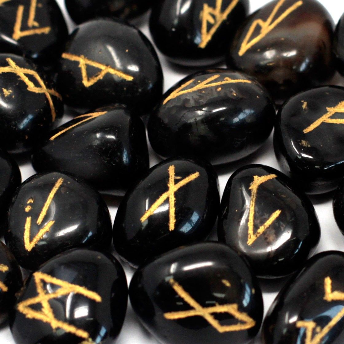 Rune Onice Nera Set da 25 Rune con Sacca Personalizzata