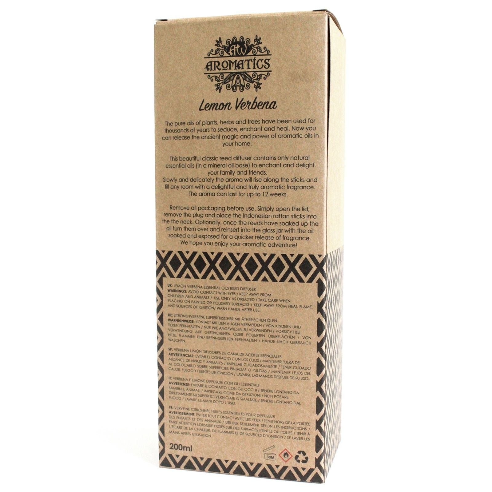 Diffusore di Olii essenziali di Limone & Verbena 200ml