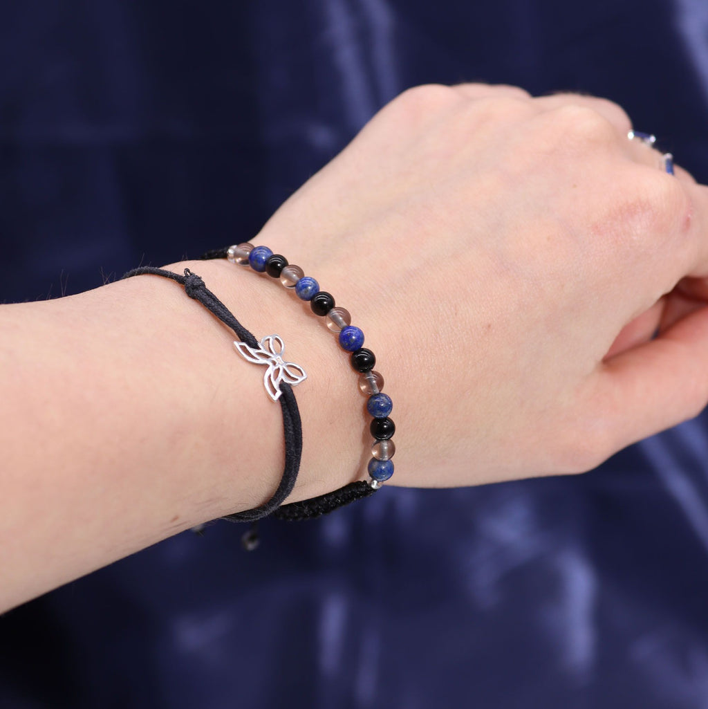 Candela Zodiacale Scorpione con Bracciale di Pietre Naturali – Fragranza Obsidian & Dark Coffee