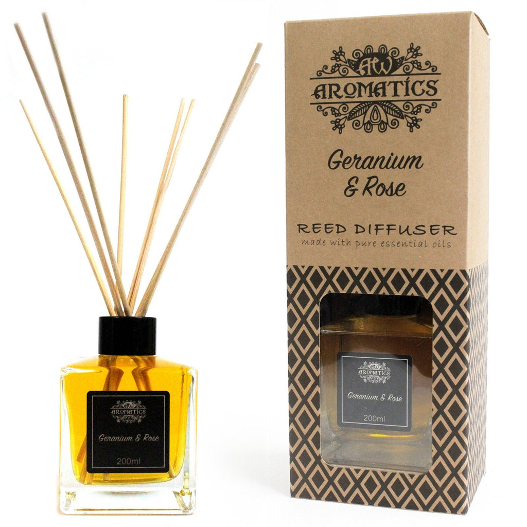 Diffusore di Olii essenziali di Geranio & Rosa 200ml