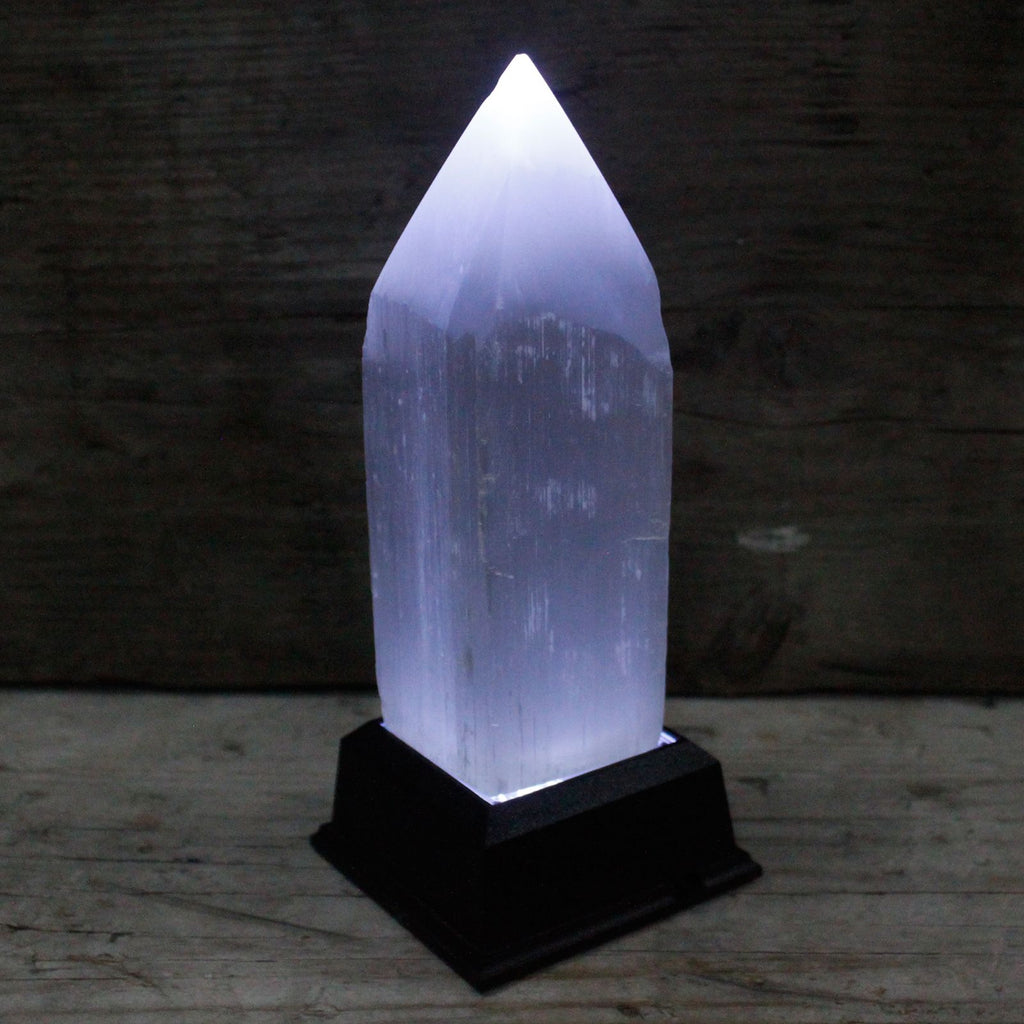 Torre in Selenite a Punta 15 cm
